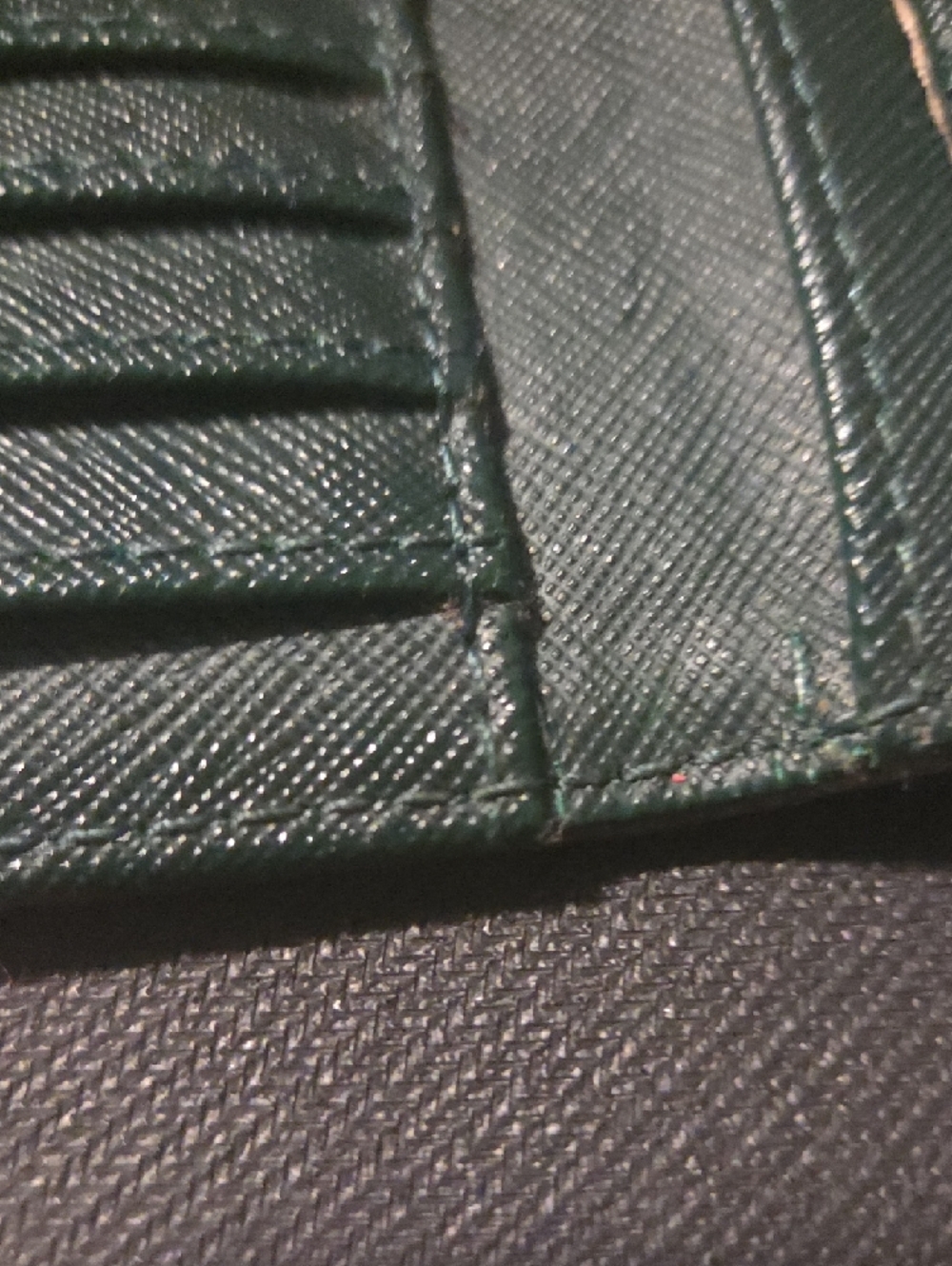 Michael Kors Forest Green Saffiano Leather Clutch Wallet with Gold Logo - Picture 11 of 12